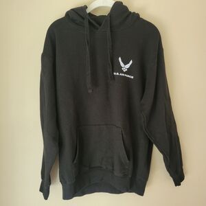 U.S Air Force Black Sweatshirt Hoodie with Logo Size M
